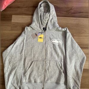 Gray Zip-Up Hoodie